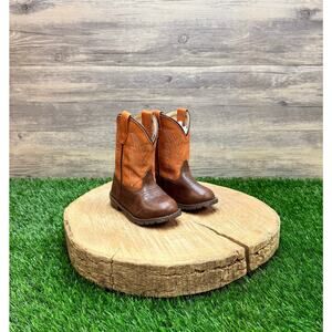 Smoky Mountain Youth - Size 5D - Tan / Orange Little Cowboy Boots 3237T